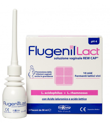 FLUGENIL LACT SOLUZIONE VAGINALE INTERNA A BASE DI FERMENTI LATTICI 3 FLACONI DA 50 ML + 3 APPLICATORI MONOUSO - Fontenova srl