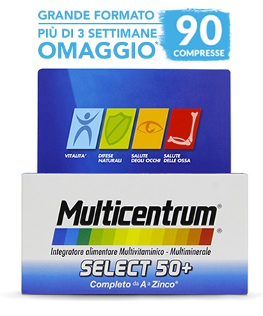 MULTICENTRUM SELECT 50+ 90 COMPRESSE - Fontenova srl