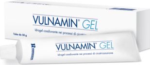 VULNAMIN MEDICAZIONE INTERATTIVA IN GEL A BASE DI AMINOACIDICOSTITUTIVI DEL COLLAGENE E SODIO JALURONATO TUBO 50 G - Fontenova srl