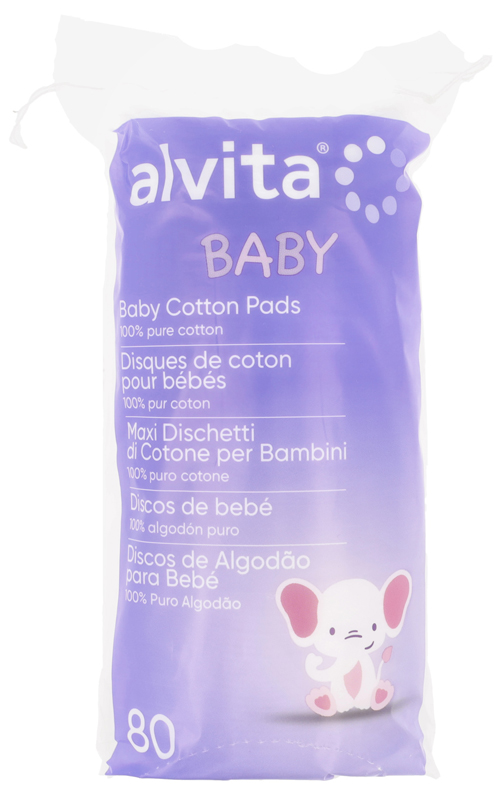 ALVITA BABY MAXI DISCHETTI DI COTONE PER BAMBINI 100% PURO COTONE 80 PEZZI - Fontenova srl