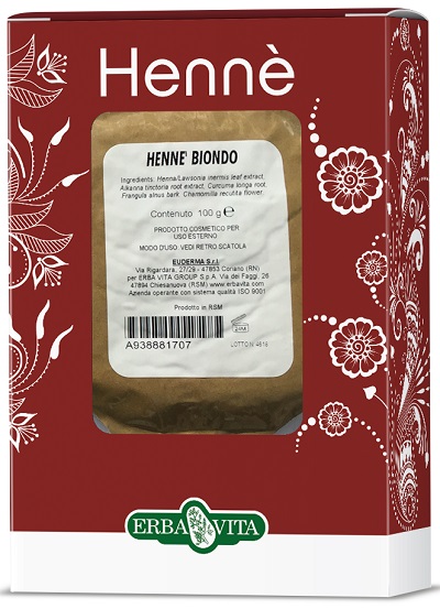 HENNE COLORANTE CAPELLI BIONDO 100 G - Fontenova srl