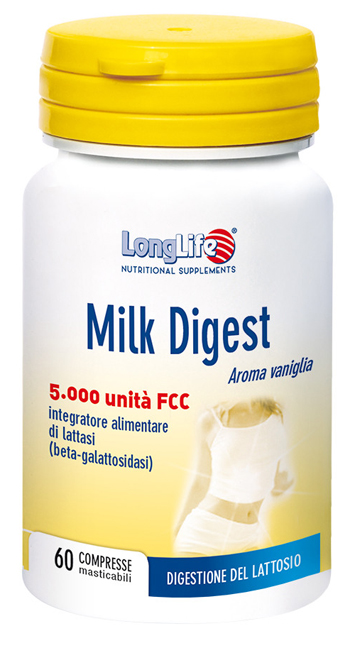 LONGLIFE MILK DIGEST 60 COMPRESSE MASTICABILI - Fontenova srl