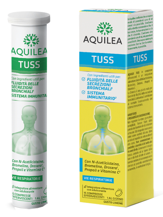 AQUILEA TUSS 15 COMPRESSE EFFERVESCENTI 90 G - Fontenova srl