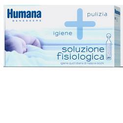 HUMANA SOLUZIONE FISIOLOGICA MONODOSE, 20 FLACONCINI DA 5ML - Fontenova srl