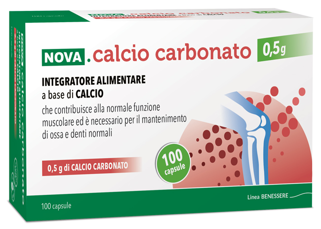 NOVA CALCIO CARBONATO 0,5 G 100 CAPSULE - Fontenova srl