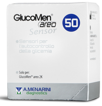 STRISCE MISURAZIONE GLICEMIA GLUCOMEN AREO SENSOR 50 PEZZI - Fontenova srl