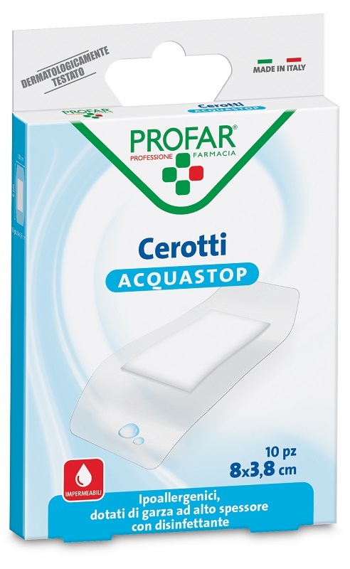 CEROTTO ACQUASTOP SUPER 8X3,8 CM PROFAR 10 PEZZI - Fontenova srl