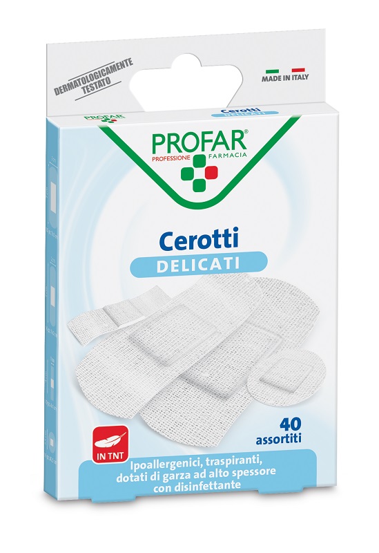 CEROTTO TESSUTO NON TESSUTO DELICATO ASSORTITI 40 PEZZI PROFAR - Fontenova srl