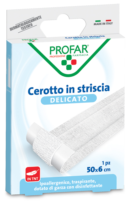 CEROTTO TESSUTO NON TESSUTO DELICATO 1 STRISCIA 50X6 CM PROFAR - Fontenova srl