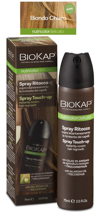 BIOS LINE  BIOKAP NUTRICOLOR DELICATO SPRAY RITOCCO BIONDO CHIARO 75 ML - Fontenova srl