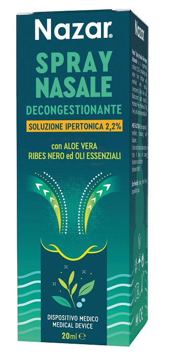 NAZAR SPRAY NASALE DECONGESTIONANTE SOLUZIONE IPERTONICA 2,2% 20 ML - Fontenova srl