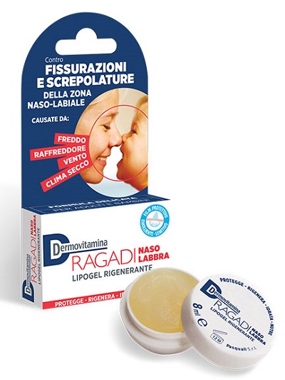 DERMOVITAMINA RAGADI NASO E LABBRA LIPOGEL RIGENERANTE 8 ML - Fontenova srl