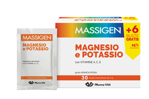 MASSIGEN MAGNESIO E POTASSIO 24 BUSTINE +6 GRATIS - Fontenova srl
