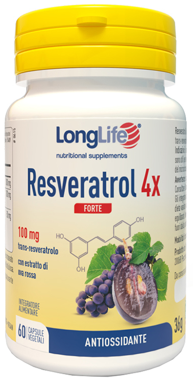 LONGLIFE RESVERATROL 4X FORTE 60 CAPSULE VEGETALI - Fontenova srl