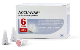 AGO PER PENNA DA INSULINA ACCU-FINE PEN NEEDLE ACCU-CHEK GAUGE 32 X 6MM 100 PEZZI - Fontenova srl