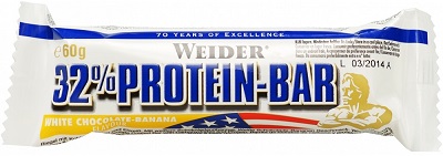 WEIDER 32% PROTEIN BARRETTA BANANA/CIOCCOLATO BIANCO 60 G - Fontenova srl