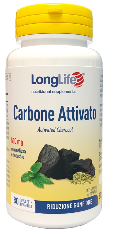 LONGLIFE CARBONE ATTIVATO 80 TAVOLETTE DIVISIBILI - Fontenova srl