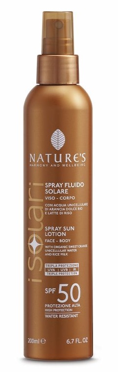 NATURE'S I SOLARI SPRAY FLUIDO SPF50 200 ML - Fontenova srl