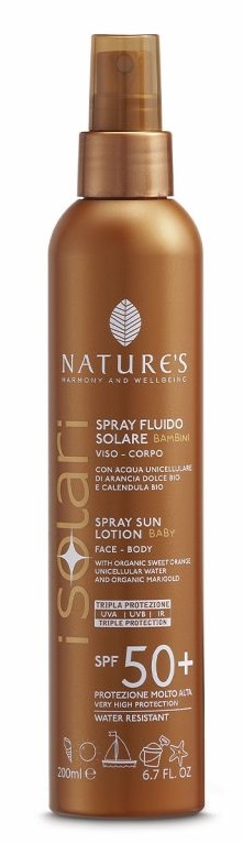 NATURE'S I SOLARI SPRAY FLUIDO BAMBINI SPF50+ 200 ML - Fontenova srl
