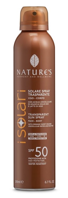 NATURE'S I SOLARI SPRAY TRASPARENTE SPF50 200 ML - Fontenova srl