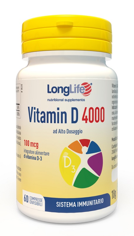 LONGLIFE VITAMIN D 4000UI 60 COMPRESSE DIVISIBILI - Fontenova srl