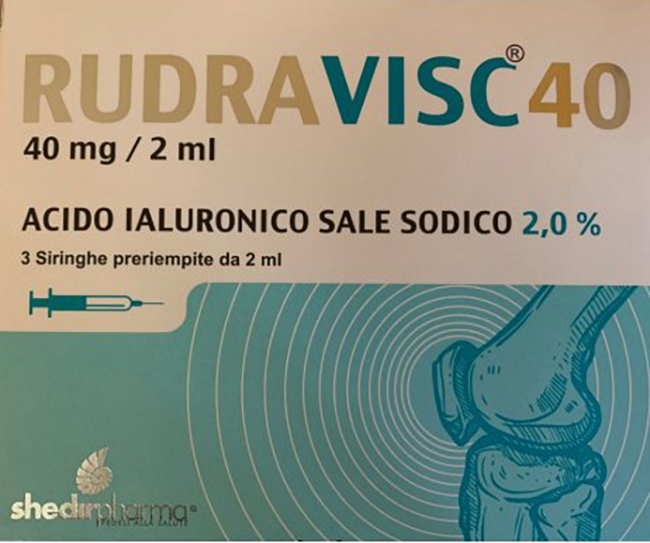 SIRINGA INTRA-ARTICOLARE RUDRAVISC 40 HC ACIDO IALURONICO SALE SODICO 40 MG 2 ML 3 PEZZI - Fontenova srl