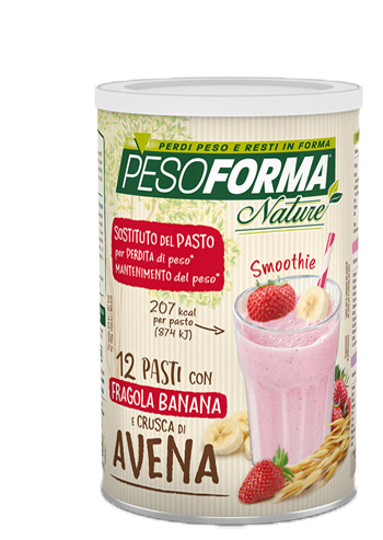 PESOFORMA NATURE SMOOTHIE FRAGOLA BANANA POLVERE 420 G - Fontenova srl