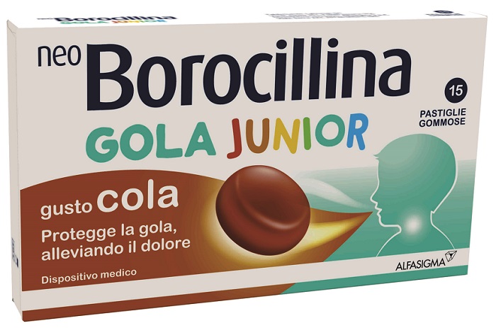 NEOBOROCILLINA GOLA JUNIOR 15 PASTIGLIE GUSTO COLA - Fontenova srl