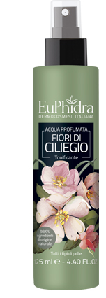EUPHIDRA ACQUA PROFUMATA CILIEGIO IN FLACONE CON ETICHETTA POMPA SPRAY - Fontenova srl