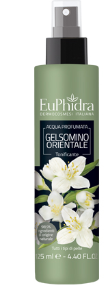 EUPHIDRA ACQUA PROFUMATA GELSOMINO IN FLACONE CON ETICHETTA POMPA SPRAY - Fontenova srl