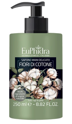 EUPHIDRA SAPONE LIQUIDO MANI COTONE IN FLACONE CON ETICHETTA DISPENSER - Fontenova srl