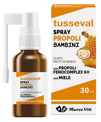 TUSSEVAL GOLA PROPOLI SPRAY PER BAMBINI 30 ML - Fontenova srl
