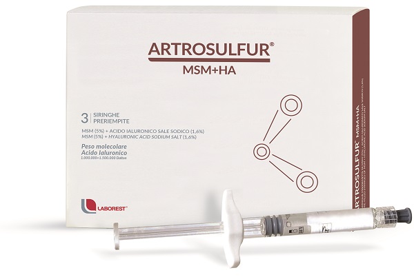 ARTROSULFUR MSM+HA SIRINGHE PRERIEMPITE INTRA-ARTICOLARI ACIDO IALURONICO 2 ML - Fontenova srl