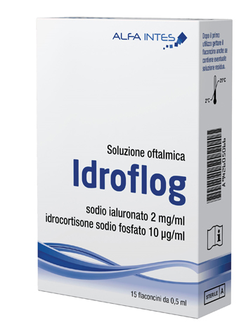 SOLUZIONE OFTALMICA IDROFLOG A BASE DI IALURONATO DI SODIO E IDROCORTISONE SODIO FOSFATO 15 FLACONCINI DA 0,5 ML - Fontenova srl