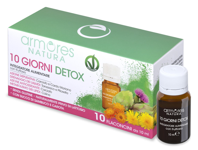 ARMORES NATURA 10 GIORNI DETOX 10 FLACONCINI DA 10 ML - Fontenova srl