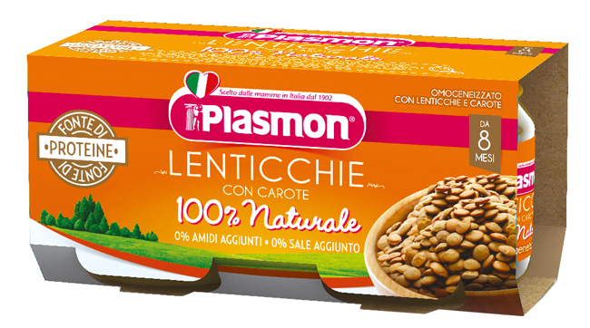 PLASMON OMOGENEIZZATO LENTICCHIE 2 X 80 G - Fontenova srl