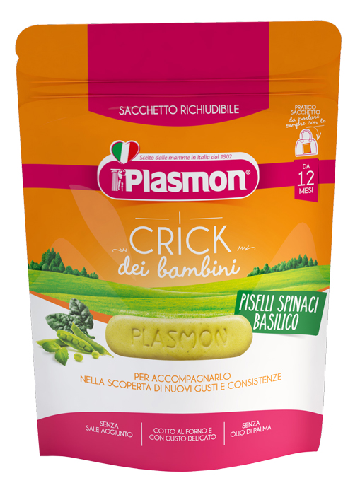 PLASMON CRICK SPINACI E PISELLI 100 G - Fontenova srl
