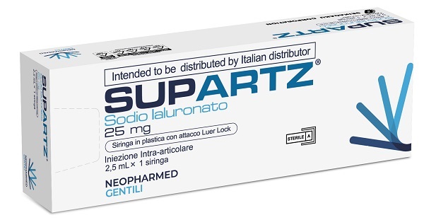 SIRINGA PRERIEMPITA INTRA-ARTICOLARE SUPARTZ ACIDO IALURONICO 25 MG 2,5 ML 1 PEZZO - Fontenova srl