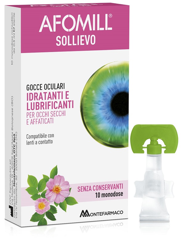 AFOMILL SOLLIEVO GOCCE OCULARI OCCHI 10 FIALE DA 0,5 ML - Fontenova srl
