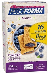 PESOFORMA BISCOTTI MIRTILLI 8 PASTI 16 BISCOTTI - Fontenova srl