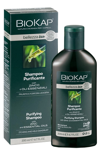 BIOKAP BELLEZZA BIO SHAMPOO PURIFICANTE COSMOS ECOCERT 200 ML BIOSLINE - Fontenova srl