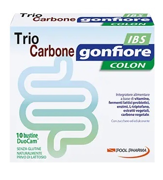 TRIOCARBONE GONFIORE IBS 10 BUSTE DUOCAM DA 2 G + 1,5 G - Fontenova srl