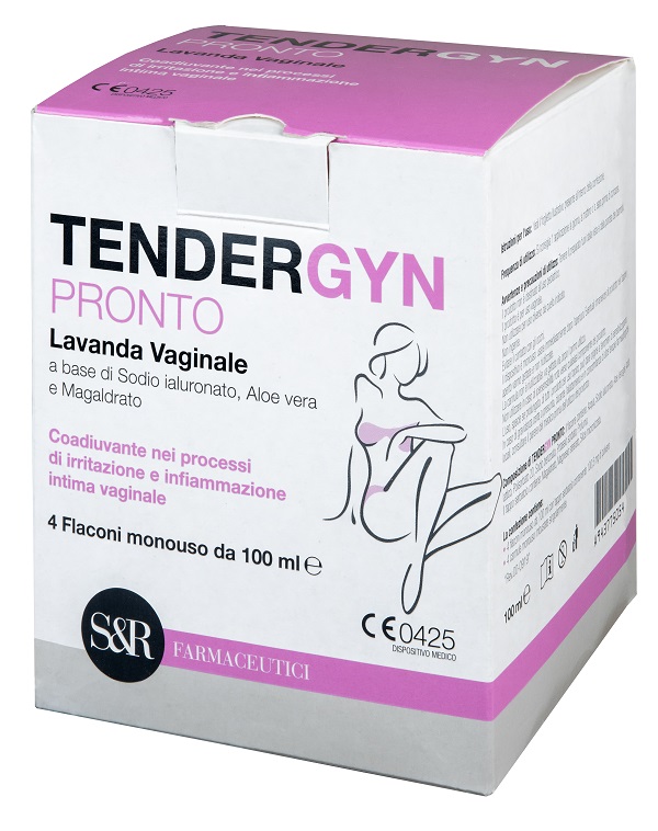 TENDERGYN PRONTO LAVANDA VAGINALE A BASE DI SODIO IALURONATO ALOE VERA E MAGARLDRATO 4X100 ML - Fontenova srl