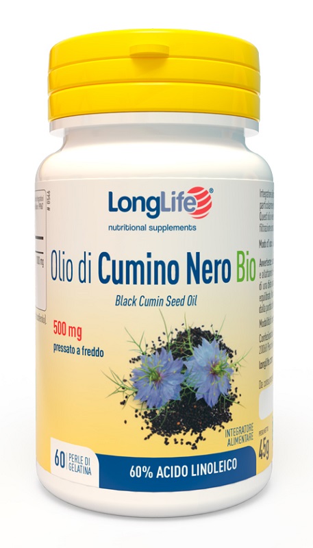 LONGLIFE OLIO DI CUMINO NERO BIO 60 PERLE IN GELATINA - Fontenova srl