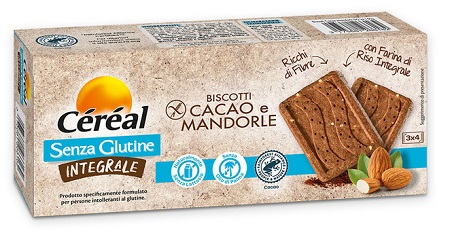 CEREAL SENZA GLUTINE INTEGRALE BISCOTTI CACAO E MANDORLE 150 G - Fontenova srl