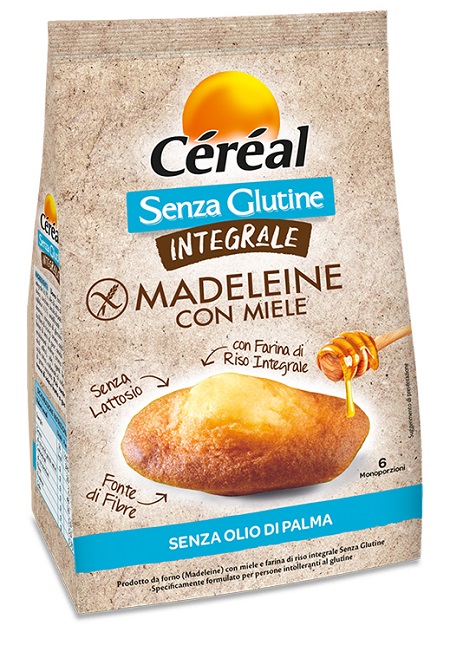 CEREAL SENZA GLUTINE INTEGRALE MADELEINE CON MIELE 170 G - Fontenova srl