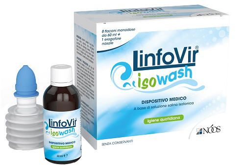 SOLUZIONE SALINA ISOTONICA LINFOVIR ISOWASH 8 FLACONI DA 60 ML - Fontenova srl
