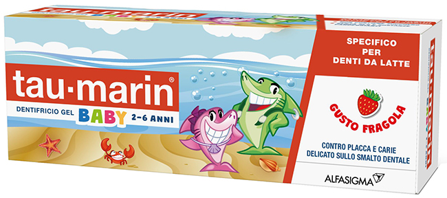TAU MARIN DENTIFRICIO GEL BABY 2-6 ANNI 50 ML GUSTO FRAGOLA - Fontenova srl