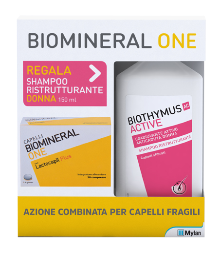 BIOMINERAL ONE LACTOCAPIL 30 COMPRESSE + BIOTHYMUS SHAMPOO DONNA RISTRUTTURANTE 150 ML - Fontenova srl