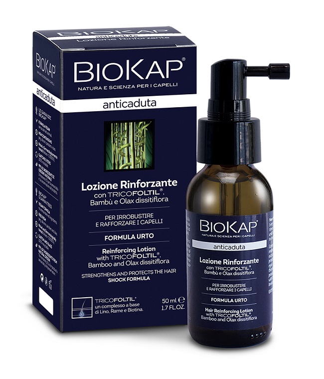 BIOKAP LOZIONE RINFORZANTE ANTICADUTA CON TRICOFOLTIL NUOVA FORMULA 50 ML - Fontenova srl